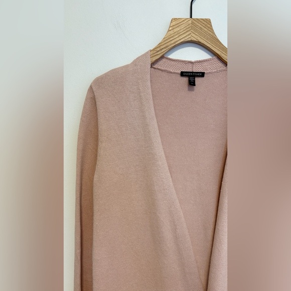 Eileen Fisher open front linen - cotton blend cardigan , sz : small - Picture 5 of 8